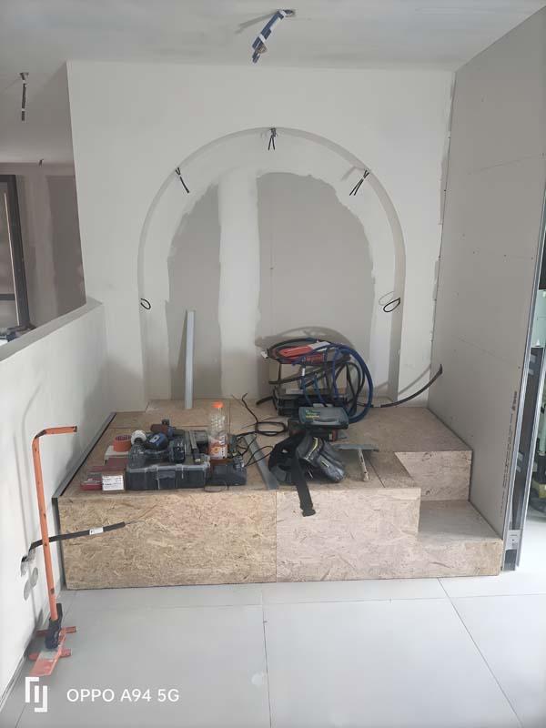 Mise en place de plaque de plâtre Côte Fleurie